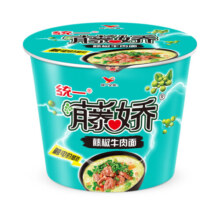 统一藤椒牛肉面105克*12桶 整箱装 整箱装  清新椒麻泡面 夜宵速食面