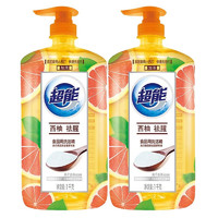 超能 离子去油洗洁精(西柚祛腥)1kg 加食用小苏打 去油不残留 1kg*2瓶