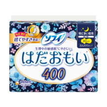 苏菲Sofy 温柔肌400mm 8片 超薄加长尾翼量多日夜用棉柔卫生巾姨妈巾