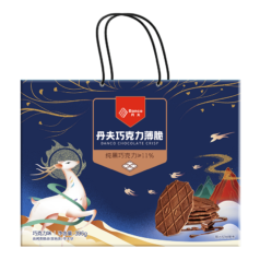 plus：丹夫 华夫饼 巧克力薄脆饼干高档礼396g纯脂黑巧克力
