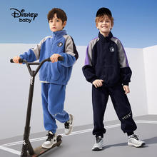 88VIP会员：Disney baby 迪士尼童装男童撞色运动外套2024春秋装儿童户外休闲帅气外套