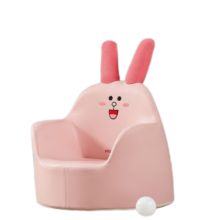 曼龙 儿童沙发婴儿1-3岁6-12岁玩具女孩男孩宝宝懒人座椅小沙发公主凳 悠悠兔- 49cm