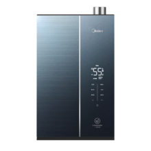 美的（Midea）16升燃气热水器 天然气 超一级能效节能 水伺服恒温 增压零冷水 防冻 多重安防 JSLQ27-16LN5影青