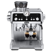 德龙（Delonghi）咖啡机 EC9355.M 银色 意式家用半自动 智能压粉 研磨一体机台式