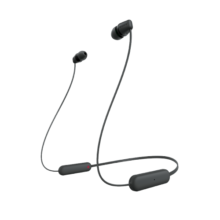 索尼（SONY） WI-C100 颈挂式无线蓝牙耳机 手机耳机通话 IPX4防水防汗 跑步运动耳机挂脖式 约25小时长久续航 黑色