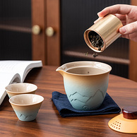 京东自有品牌，惠寻 行便携式茶具套装（1壶4杯）39.9元包邮