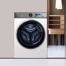 预售、PLUS会员：Haier 海尔 直驱精华洗 云溪386W 滚筒洗衣机全自动 10公斤 XQG100-BD14386WTLU1