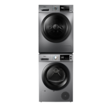 美的（Midea）洗烘套装10公斤滚筒洗衣机+热泵烘干机组合一体机组合超薄款以旧换新 10KG焕活精粹洗+多重除菌热泵（瓷白）