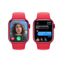 Apple 苹果 Watch Series 9 智能手表 GPS款 41mm 红色 橡胶表带 S/M