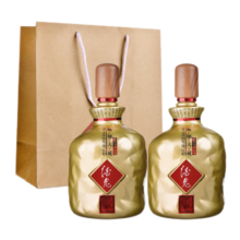 酒鬼酒 馥郁天成  52度1L 双瓶装  带手提袋  馥郁香型  大容量 52度 1000mL 1瓶 馥郁天成