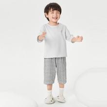 巴拉巴拉 儿童睡衣套装夏季空调服男女童家居服简约舒适
