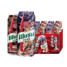 需首购、PLUS会员：wusu 乌苏啤酒 大红乌苏500ml*12罐 整箱装 *2件