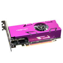 盈通 （yeston）RX550 4G 4HDMI 4屏显卡 GA 半高 支持HDMI直连 支持转接VGA及DVI-D输出 专业多屏显卡