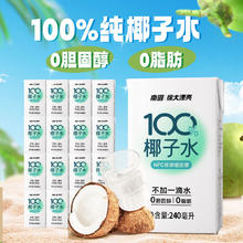 Nanguo 南国 海南特产100%NFC椰子水240ML*16瓶装无添加椰青果汁运动饮料