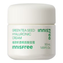 悦诗风吟（Innisfree）绿茶透明质酸面霜女干皮保湿补水舒缓紧致面部护肤保湿面霜女