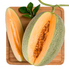京鲜生 西州蜜哈密瓜 净重2.5kg/2粒装(单果1.25kg起)*2件