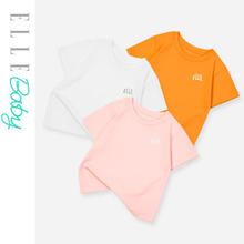 ELLE BABY 儿童T恤纯色棉透气中大童夏装薄款短袖上衣 优雅白（百搭王） 任选3件59.9元