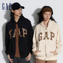 Gap  2024新款LOGO美式复古法式圈织软卫衣外套  多色多码