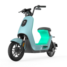 绿源48V16A长续航新国标电动自行车通勤电动车 NFC解锁液冷电机 LIVA6 幻彩蓝