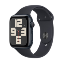 Apple/苹果 Watch SE 2023款智能手表GPS款44毫米午夜色铝金属表壳午夜色运动型表带S/M MRE73CH/A