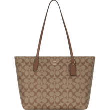 再降价、PLUS会员：Coach 蔻驰 中号女士PVC配皮单肩手提包/托特包4455