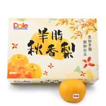 Dole 都乐 羊脂秋香梨 色如羊脂 润如白玉 1.45kg6枚单果230g+小礼盒
