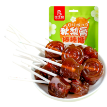首购、plus会员：比比赞（BIBIZAN）秋梨膏棒棒糖120g办公室馋零食婚庆喜糖小吃休闲食品