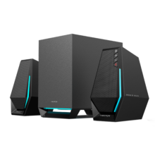漫步者（EDIFIER）HECATE G1500MAX电脑音箱 2.1游戏电竞音响低音炮 蓝牙5.3家用桌面台式机 黑色【2.1声道】