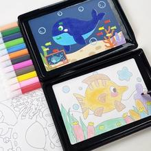 沙画儿童彩沙手工diy制作10张
