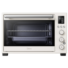 美的（Midea）遇见Q20系列 家用多功能风炉电烤箱 40L大容量 独立控温 搪瓷内胆 热风循环 PT4012W【仓库2】
