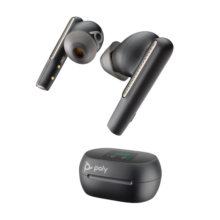 缤特力（PLANTRONICS）Free 60+UC真无线蓝牙耳机 混合降噪 蓝牙5.3 超长续航 可触摸彩屏充电盒 支持无线充 IP54级 黑色