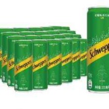 可口可乐（Coca-Cola） 怡泉Schweppes无糖零卡/含糖苏打水汽水饮料整箱装 柠檬味330ml*24罐【无糖】