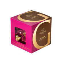 歌帝梵（GODIVA）立方牛奶巧克力礼盒(20颗)原装进口零食送男女友生日礼物婚礼