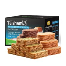 再补券、88VIP：泰山娃 椰奶+巧克力+海苔味薄脆饼干 1.2kg*1盒