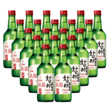真露韩国进口烧酒20.1°竹炭酒 360ml*20瓶 整箱装