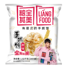 plus会员、需首购:粮全其美 手抓饼 原味80g*24片＊3件