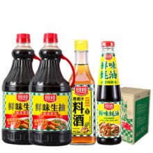 88VIP:厨邦鲜味生抽1.25l*2+鲜味蚝油490g+葱姜汁料酒500ml*1瓶调味
