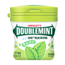 需入会、plus会员、需首购:绿箭(DOUBLEMINT)薄荷脆皮软心糖80g/瓶
