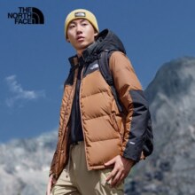 北面（The North Face）羽绒服男装情侣款秋冬新款运动羽绒衣户外舒适休闲保暖防风外套 0M2/棕色/断码销售 M/170