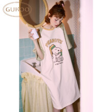 PLUS会员：果壳（Gukoo）女夏季圆领卡通睡裙