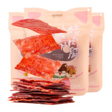 88VIP、需福袋：三只松鼠 休闲零食肉干 猪肉脯自然片 150g*3袋