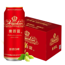 泸州老窖集团 奥普蓝原浆白啤 整箱500ml*12听