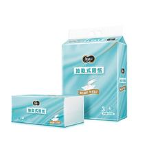 C&S 洁柔 卫生纸 4层80抽卫生纸*3包柔软亲肤 代替卷纸擦屁股 抽取式厕纸