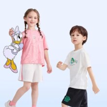迪士尼（Disney）男女童 速干短T恤中裤套装