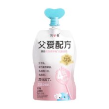 简爱父爱配方4%蔗糖果蔬吸吸袋酸奶100g*6袋宝宝控糖风味发酵乳
