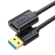?PLUS会员：Biaze 毕亚兹 镀金款USB3.0延长线1m