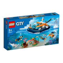 乐高（LEGO）积木 新品 儿童拼装玩具模型潜艇探险海洋男孩女孩生日礼物 60377 潜水探险船