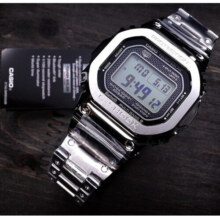 卡西欧（CASIO）G-SHOCK礼物推荐男表经典35周年限定街头说唱小方块金属小方表 电波+太阳能+蓝牙GMW-B5000D-1