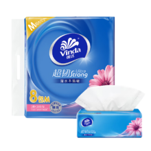 plus会员，概率券：（Vinda）维达 抽纸M码 超韧3层120抽*8包
