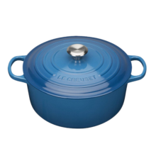 酷彩（Le Creuset）纯铸铁珐琅圆形 汤锅炖锅 22cm 马赛蓝  送礼佳品